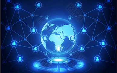 時(shí)尚藍(lán)色全球網(wǎng)絡(luò)科技背景